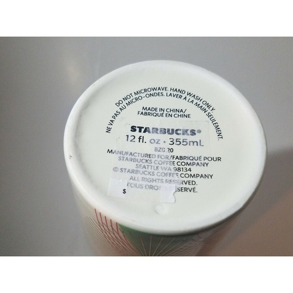 Starbucks Christmas TreeStar Holiday 2020 Double Wall Ceramic Tumbler Mug 12 Cup - Picture 8 of 11